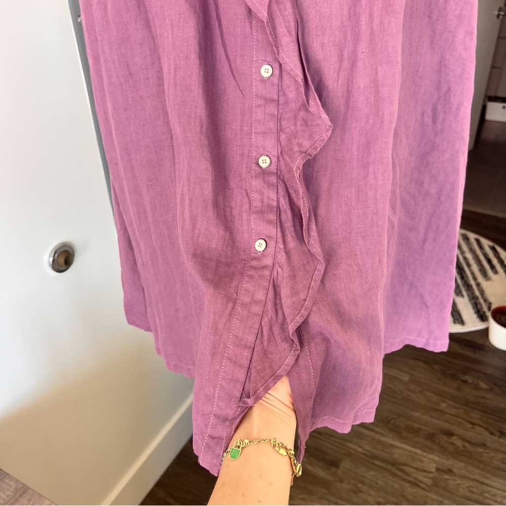 Max Mara Weekend Leisure Linen Shirt Dress- 12 - Picture 3 of 11